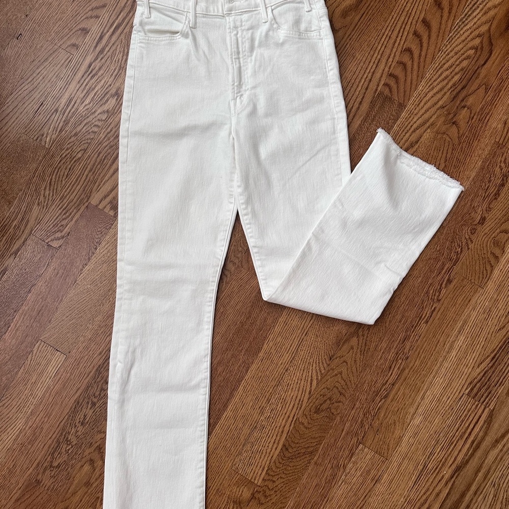 MOTHER Women's White Ankle Jeans